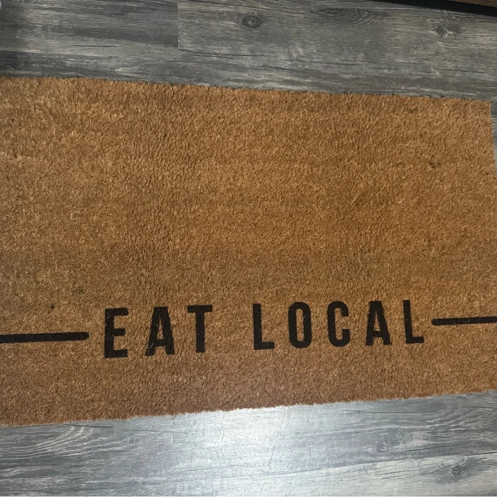Brown 'Eat Local' Doormat